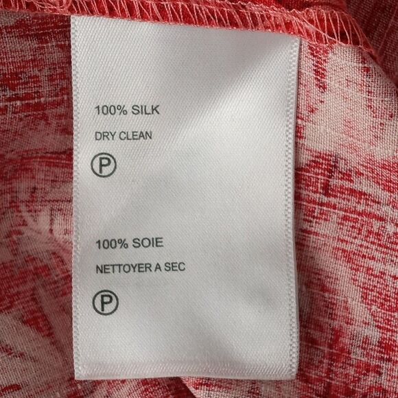 Tommy Bahama Mens Ohio State Buckeyes 100% Silk Hawaiian Shirt XL Red Tropical - Picture 5 of 10